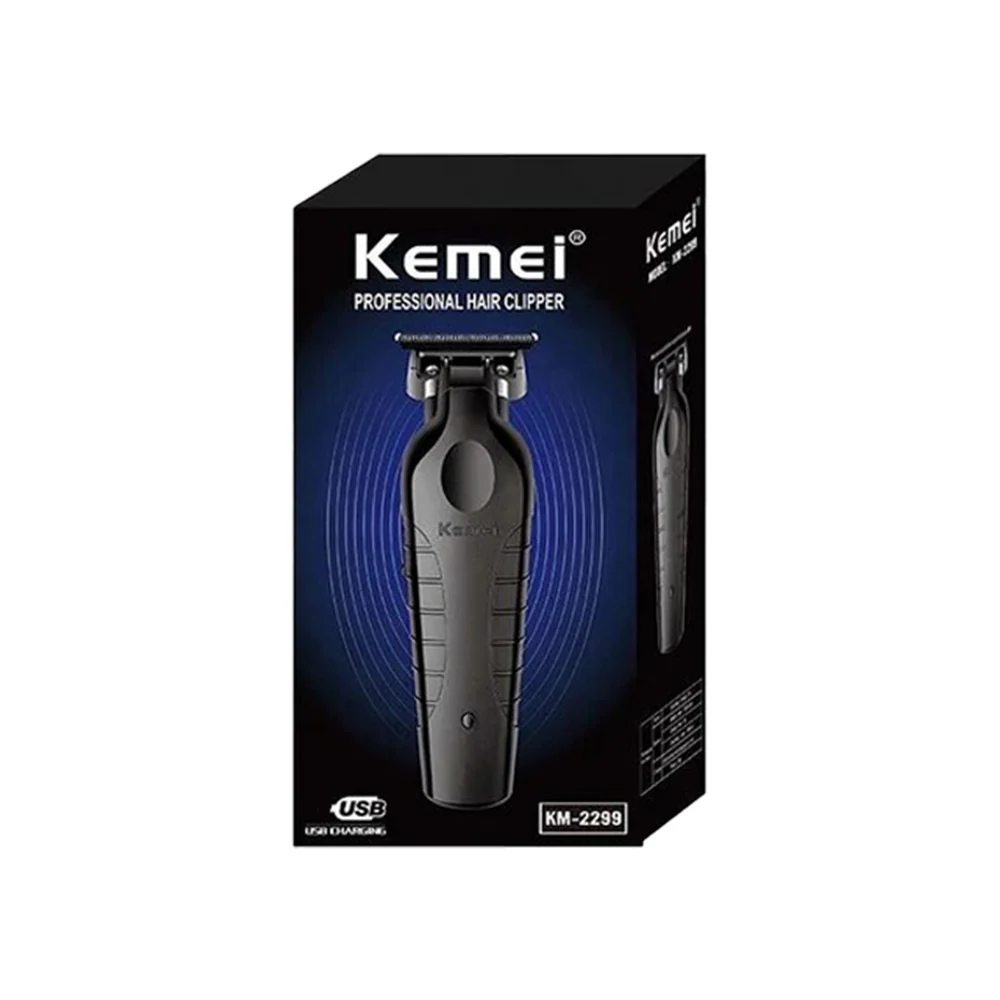 Pack Kemei Clipper Km-2296 - Trimmer Km-2299 - Black - Imagen 6