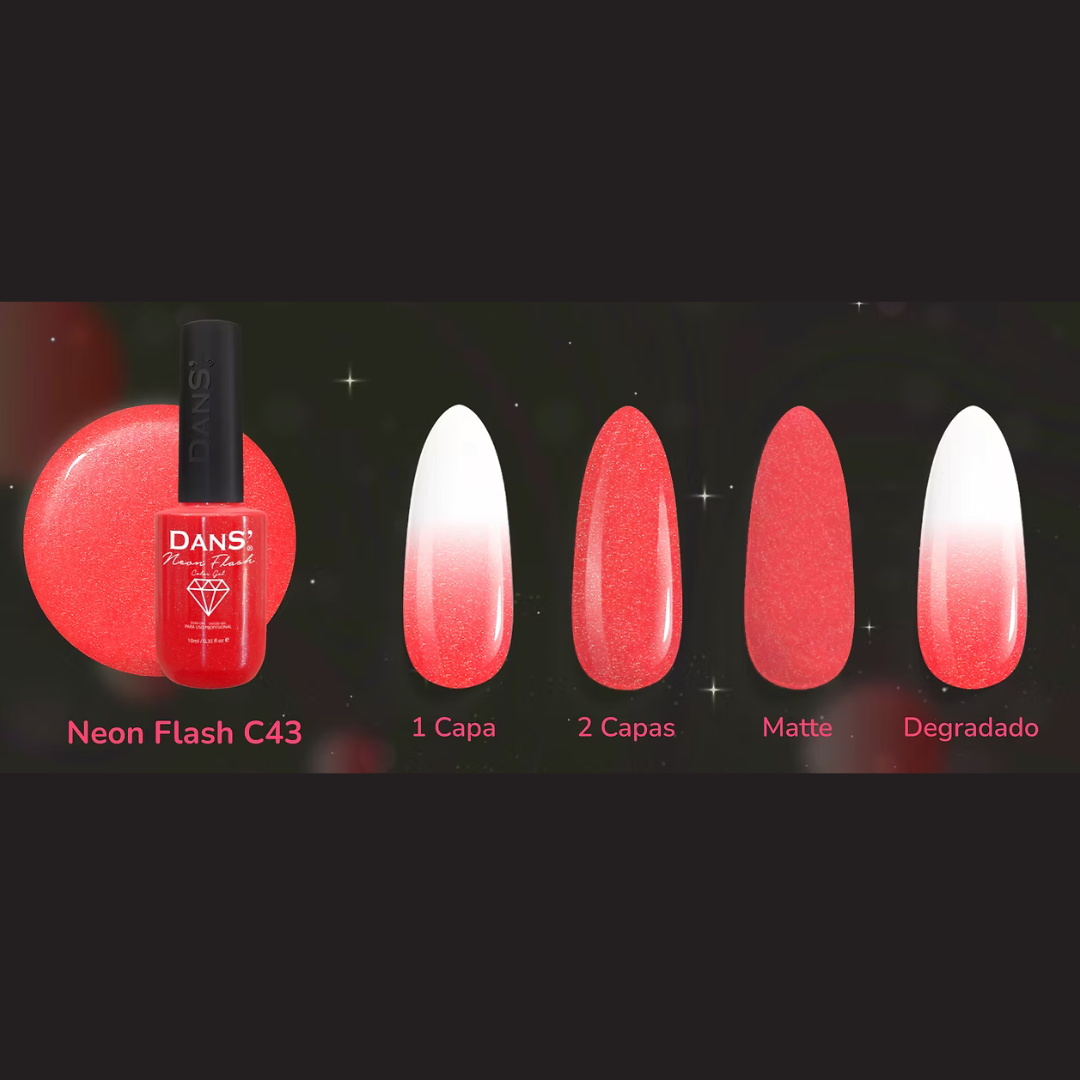 Dans Esmalte Gel 10ml. - Neon Flash C43 - Imagen 2