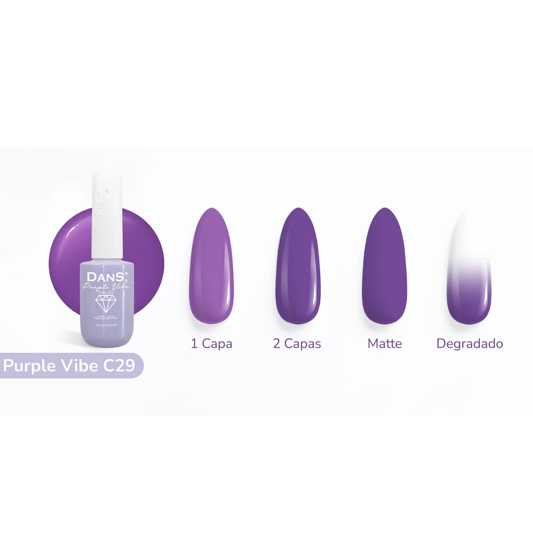 Dans Esmalte Gel 10ml. - Purple Vibe C29 - Imagen 2