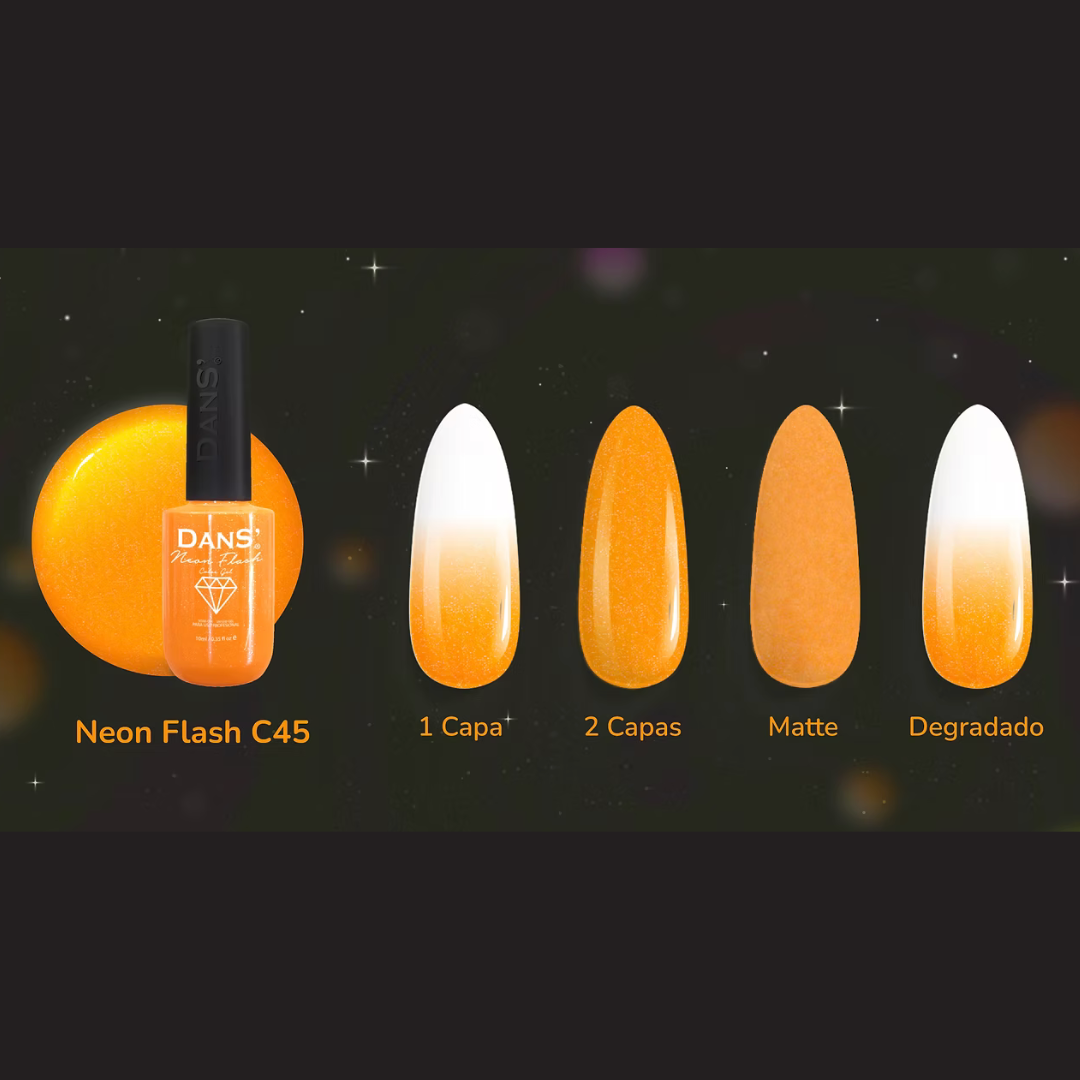 Dans Esmalte Gel 10ml. - Neon Flash C45 - Imagen 2