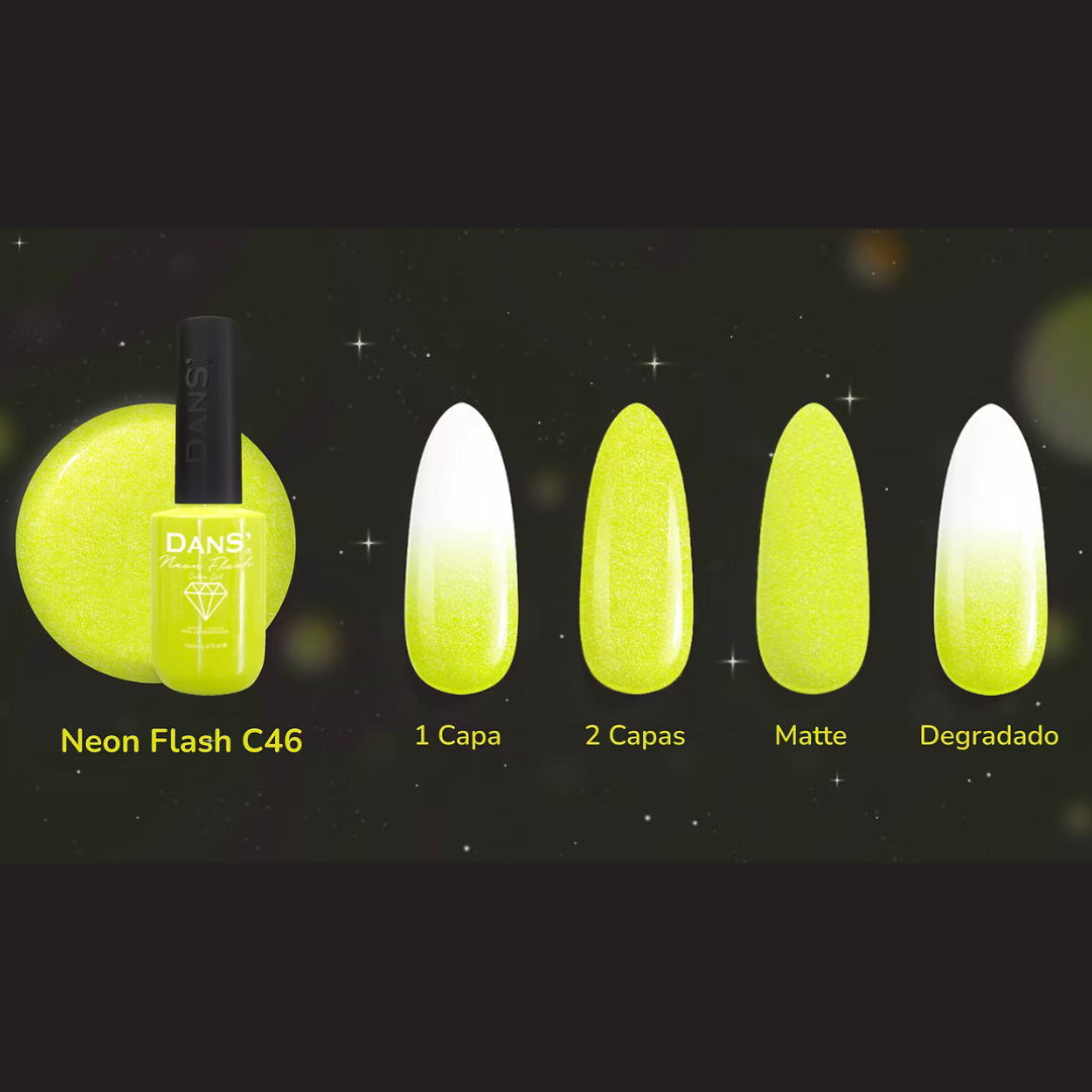Dans Esmalte Gel 10ml. - Neon Flash C46 - Imagen 2
