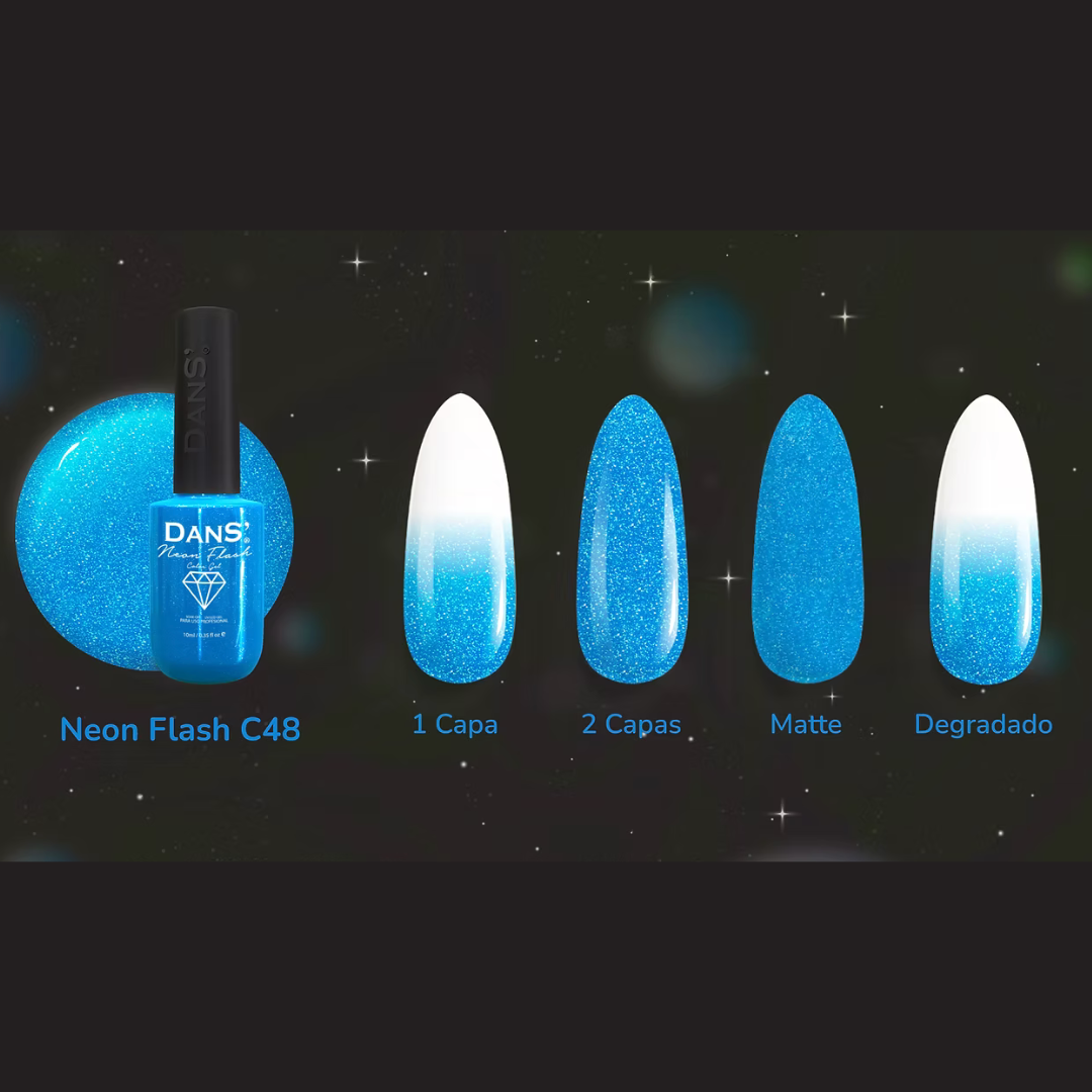 Dans Esmalte Gel 10ml. - Neon Flash C48 - Imagen 2