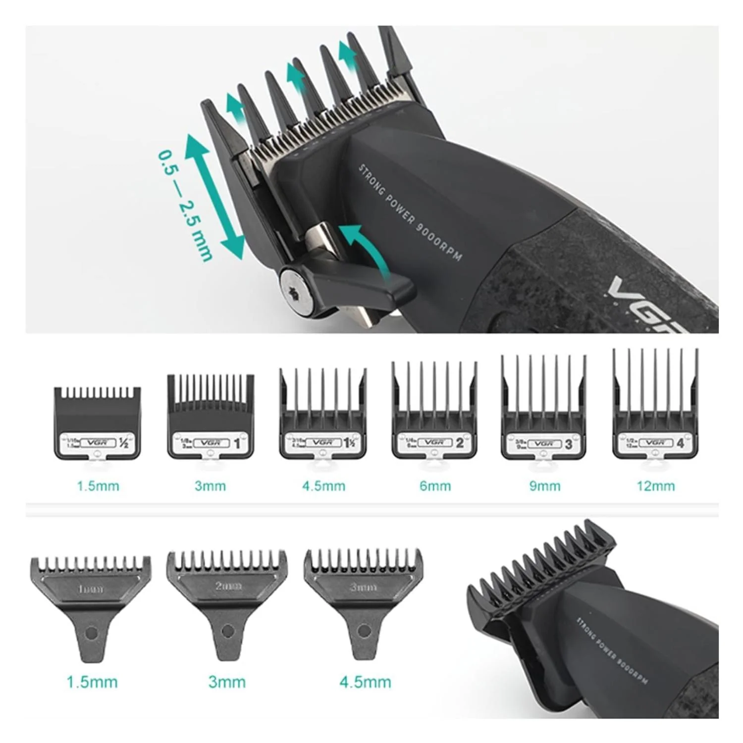 Combo Maquinas Vgr Pro Clipper Y Trimmer V-640 - Imagen 3