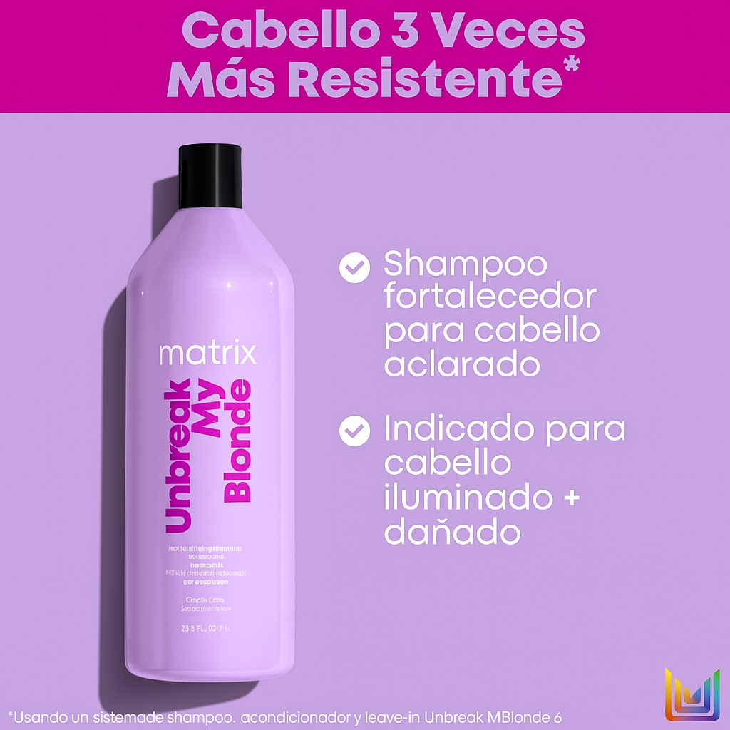 Matrix T.R. Unbreak My Blonde Shampoo - Litro - Imagen 3