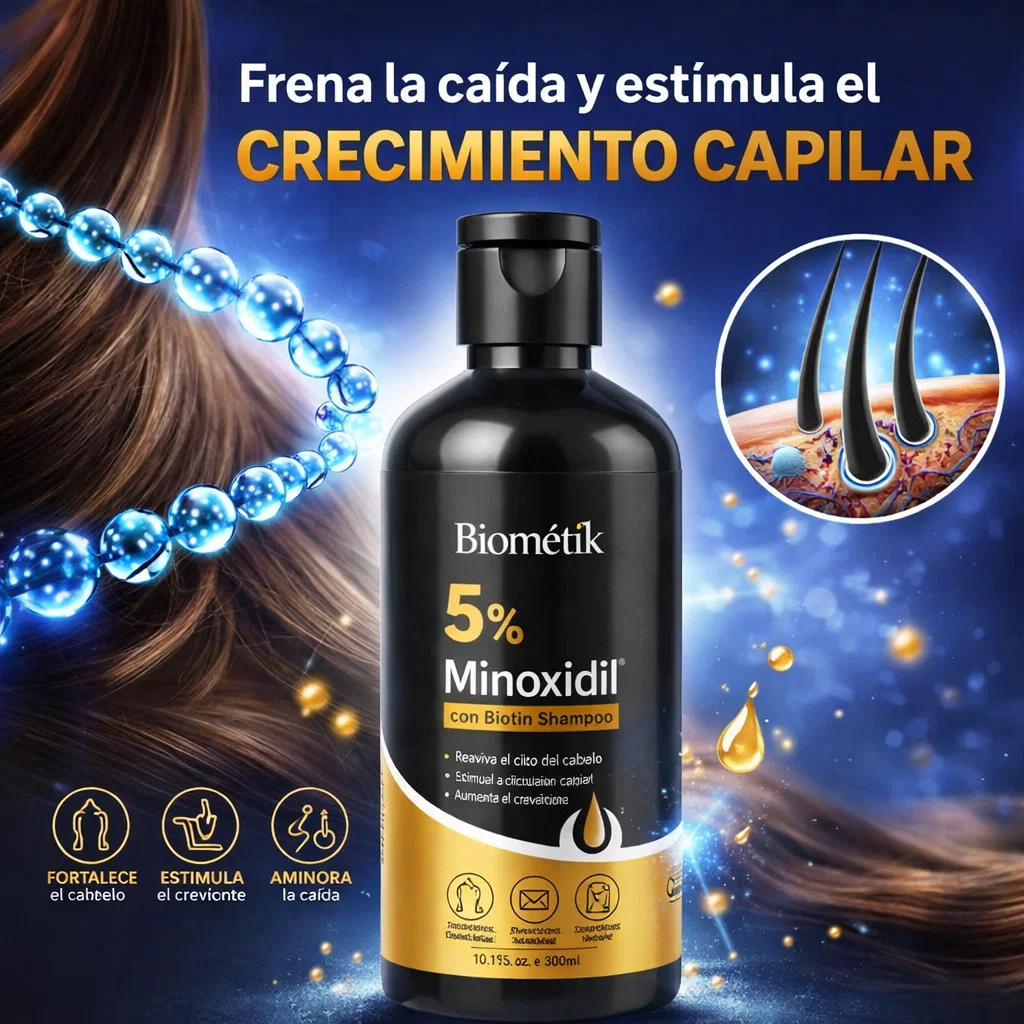 Biometik Shampoo Minoxidil 300ml - Imagen 2